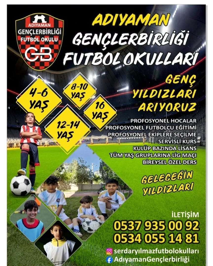 Adıyaman Gençlerbirliği Futbol Okullarında Kayıtlar Başladı