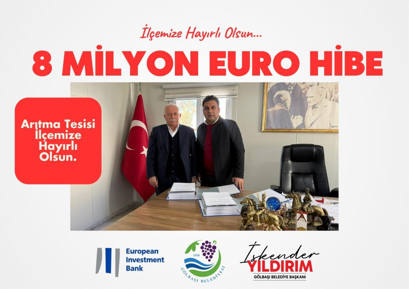 Gölbaşı’na Arıtma Tesisi İçin 8 Milyon Euro Hibe