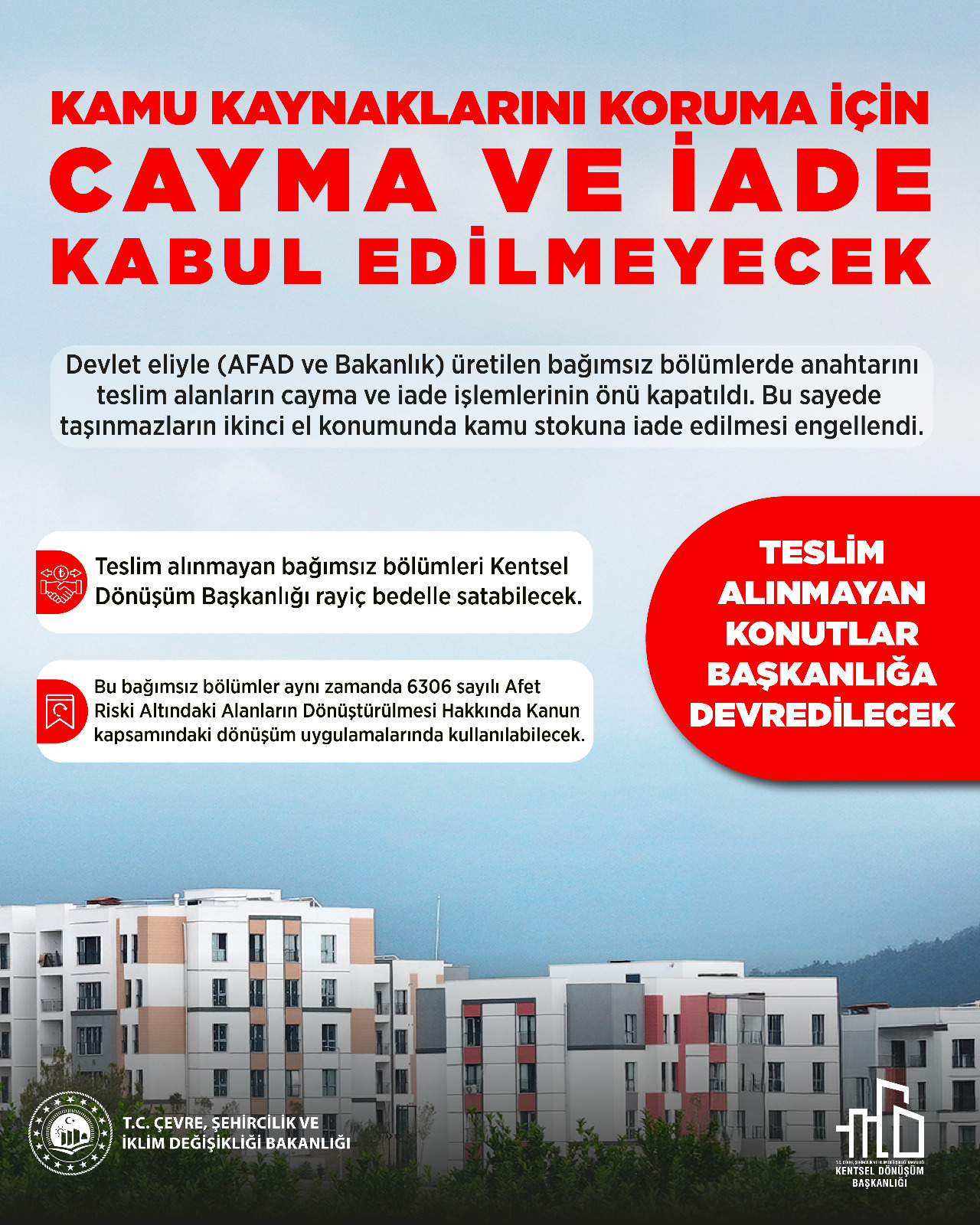 Yerinde Dönüşümde Hibe ve Krediler Güvence Altına Alındı