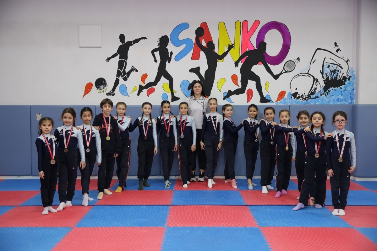 SANKO Okulları öğrencilerinin jimnastik başarısı