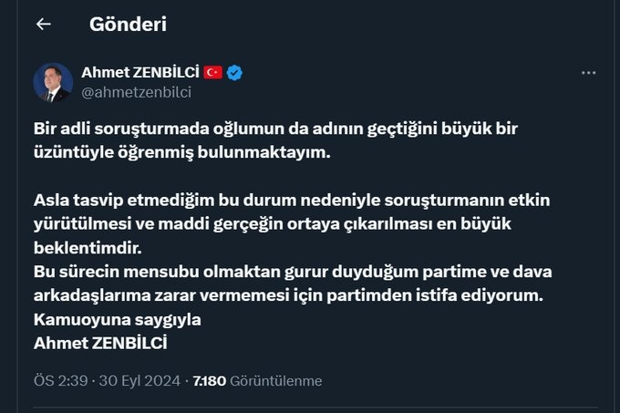 AK Parti'de şok istifa: Ahmet Zenbilci partisinden ayrıldı