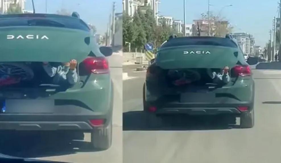 Adıyaman’da otomobilin bagajında çocuk taşıyan sürücü hakkında işlem başlatıldı