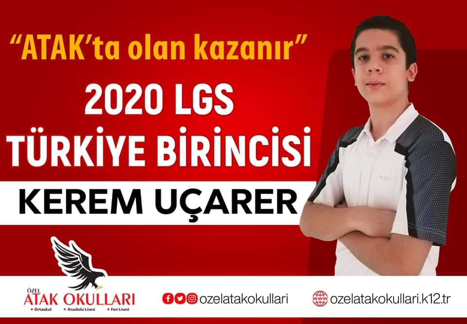 LGS'de Türkiye Birincisi Atak'tan