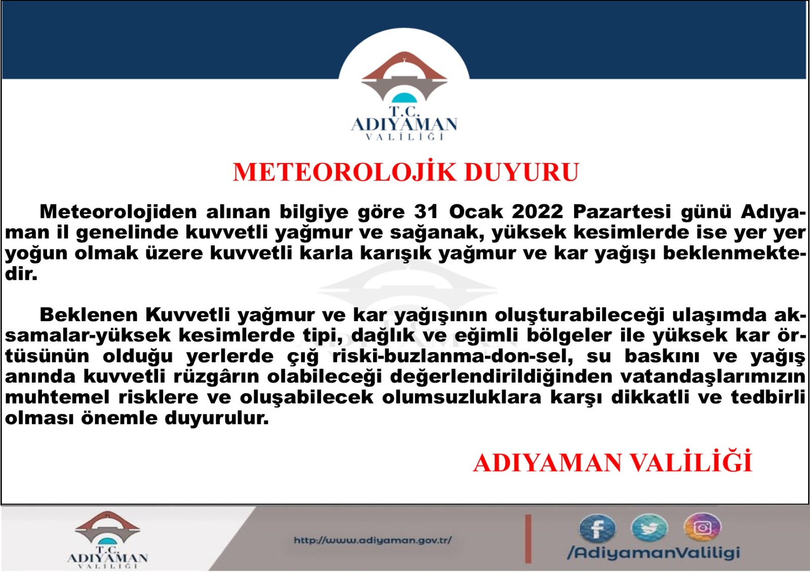 Meteoroloji Uyardı!