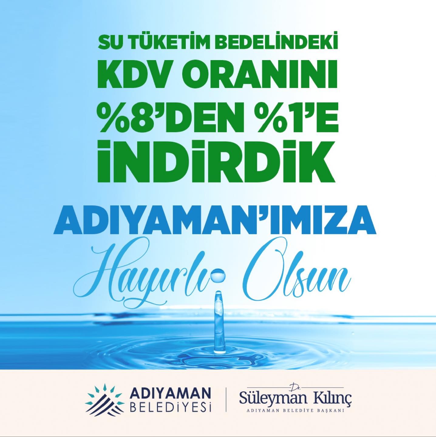 Adıyaman Belediyesi KDV İndirimine Gitti