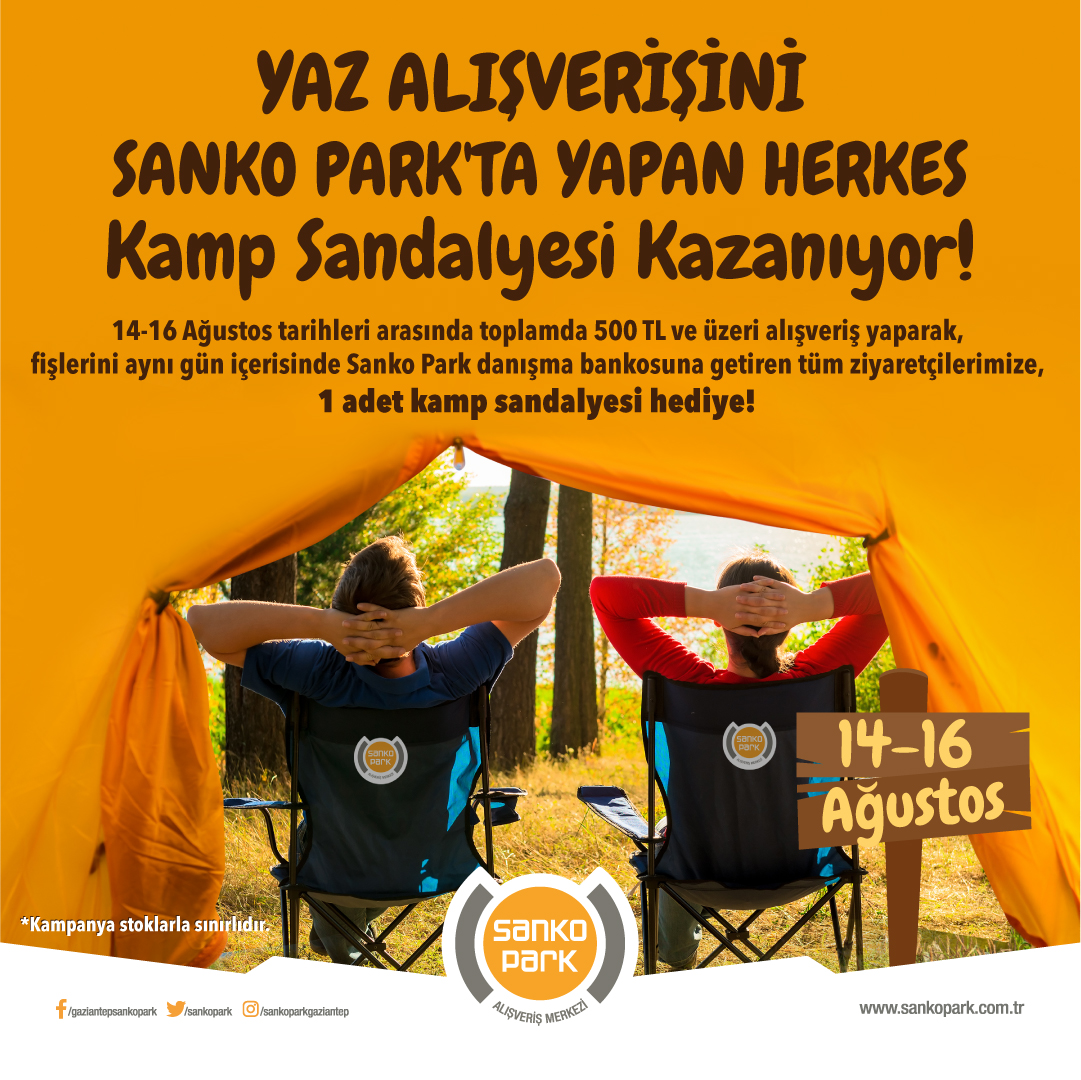 Yaz Hediyesi Kamp Sandalyeniz Sanko Park’tan