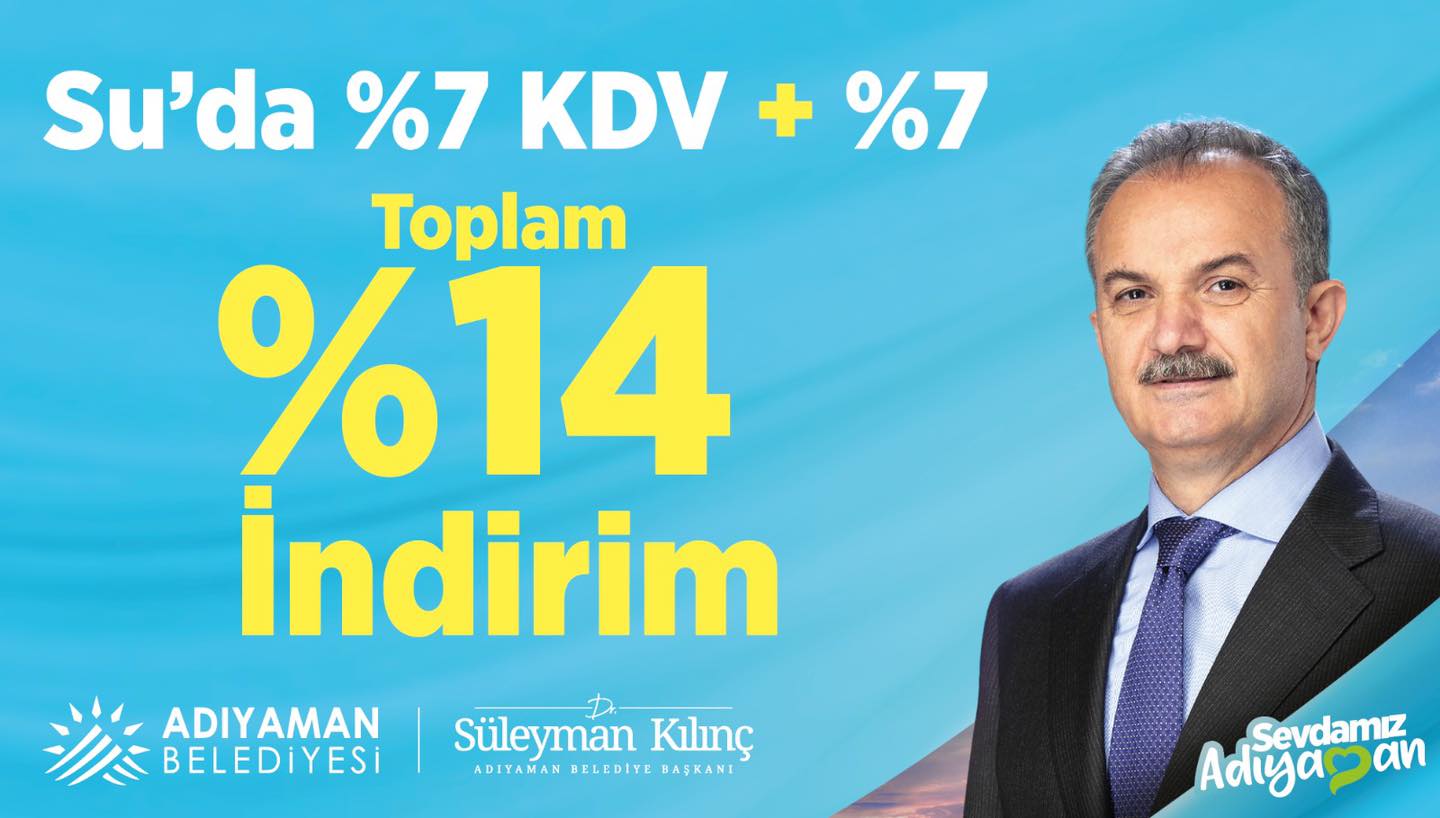 Adıyaman Belediyesi'nden Çılgın Su İndirimi