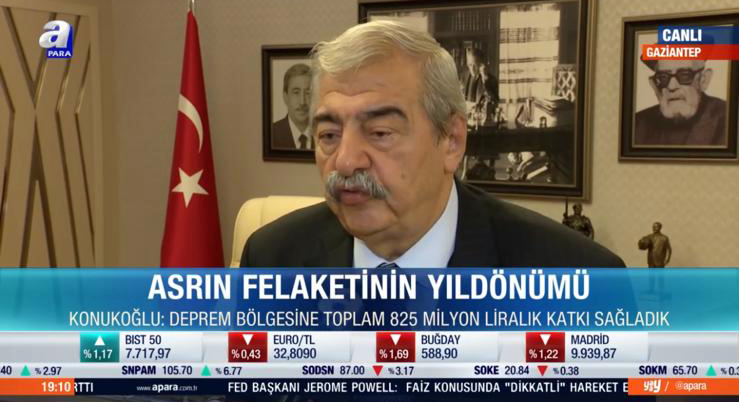  Konukoğlu “Deprem Felaketinin Yaralarını Sarmak İçin 825 Milyon TL Katkı Sağladık”