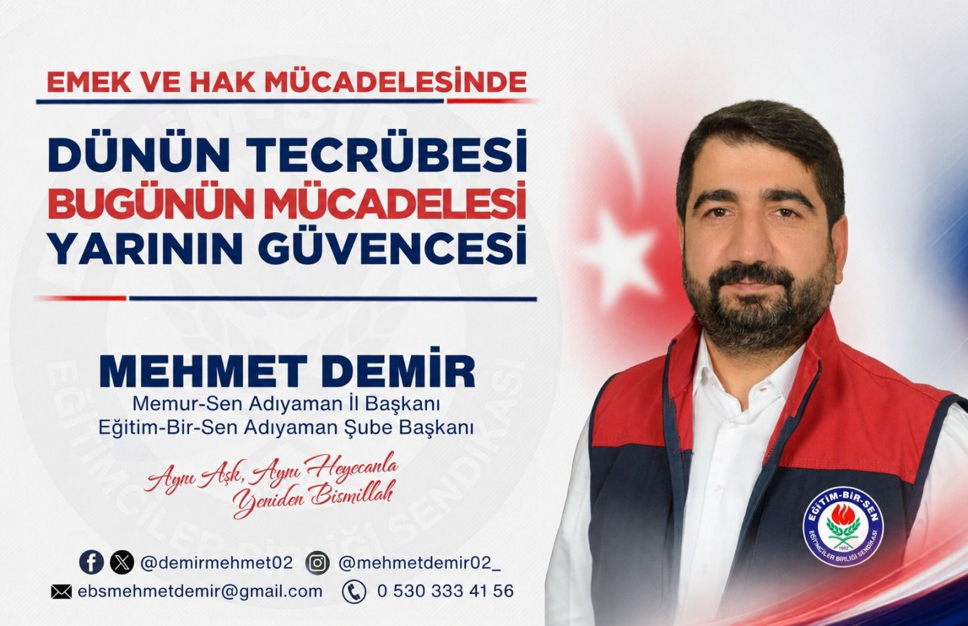Mehmet Demir: “Dünün Tecrübesi, Bugünün İradesiyle Yolumuza Devam Ediyoruz”